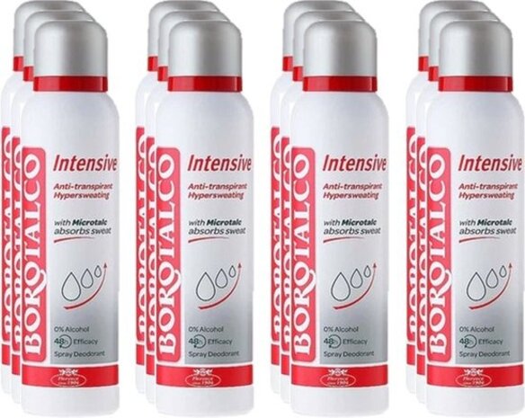 Borotalco Borotalco Deospray - Intensive 150 ml. 12 x Voordeelpak Borotalco Borotalco Deospray - Intensive 150 ml. 12 x Voordeelpak