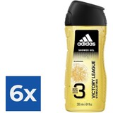 Adidas Adidas Douche & Shampoo Men - Victory League 250 ml. 6 x Voordeelpak