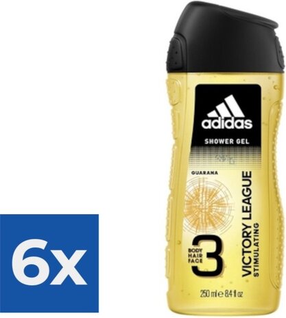 Adidas Adidas Douche & Shampoo Men - Victory League 250 ml. 6 x Voordeelpak