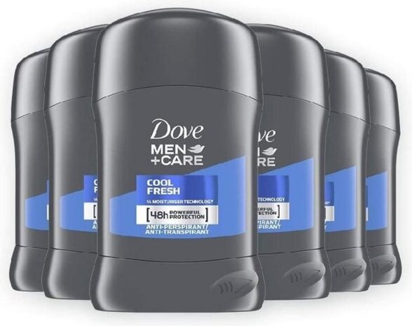 Dove Dove Men Deostick Cool Fresh 50ml - 6 pack voor langdurige frisheid Dove Dove Men Deostick Cool Fresh 50ml - 6 pack voor langdurige frisheid