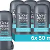 Dove Dove Men Deostick Clean Comfort 50ml - 6 pack voor langdurige bescherming Dove Dove Men Deostick Clean Comfort 50ml - 6 pack voor langdurige bescherming