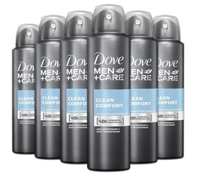 Dove Dove Deospray Clean Comfort 150ml - 6 pack Dove Dove Deospray Clean Comfort 150ml - 6 pack