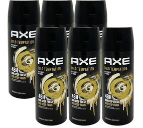 Axe Axe Bodyspray GOLD TEMPTATION - 6 pack Axe Axe Bodyspray GOLD TEMPTATION - 6 pack