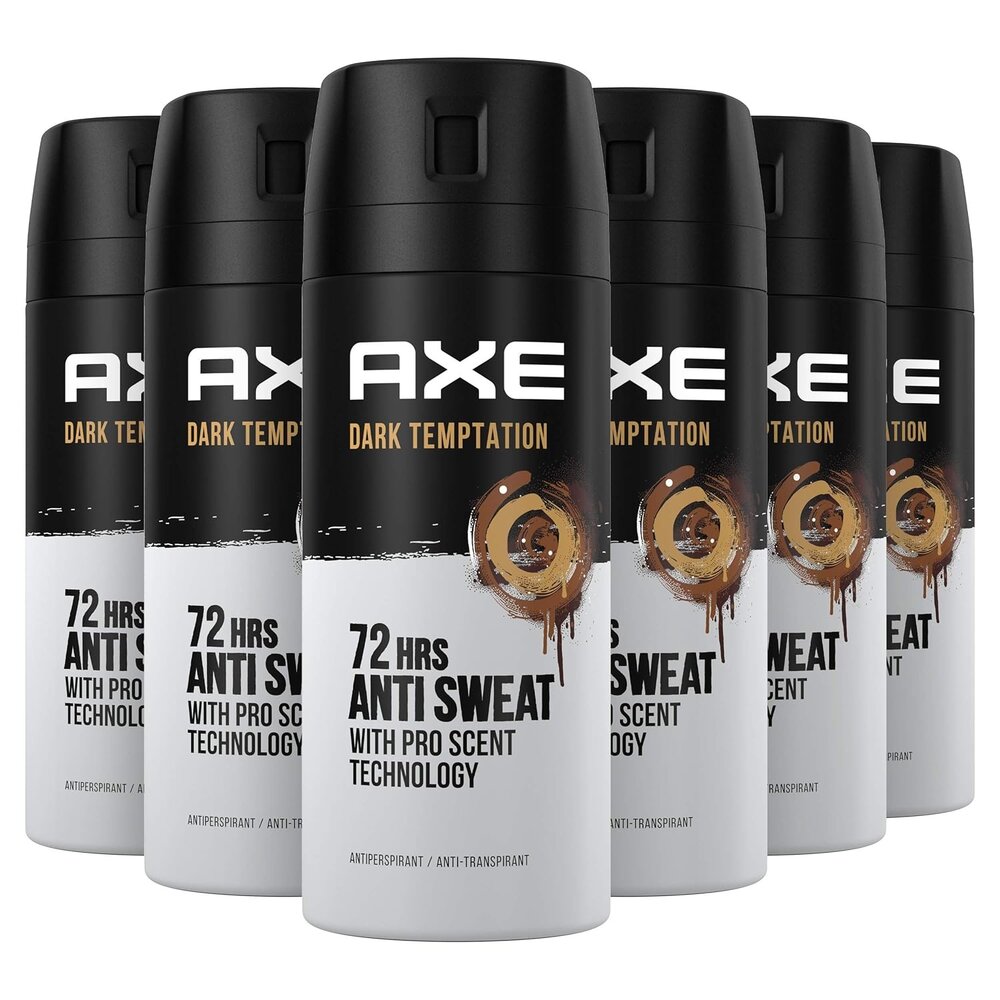 Axe Axe DEOSPRAY Bodyspray DARK TEMPTATION 150ML - 6 pack Axe Axe DEOSPRAY Bodyspray DARK TEMPTATION 150ML - 6 pack