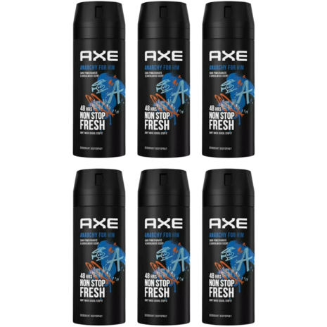 Axe Axe Bodyspray ANARCHY FOR HIM 150ML - 6 pack Axe Axe Bodyspray ANARCHY FOR HIM 150ML - 6 pack