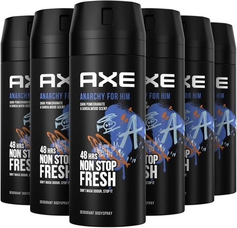 Axe Axe Bodyspray ANARCHY FOR HIM 150ML - 6 pack Axe Axe Bodyspray ANARCHY FOR HIM 150ML - 6 pack