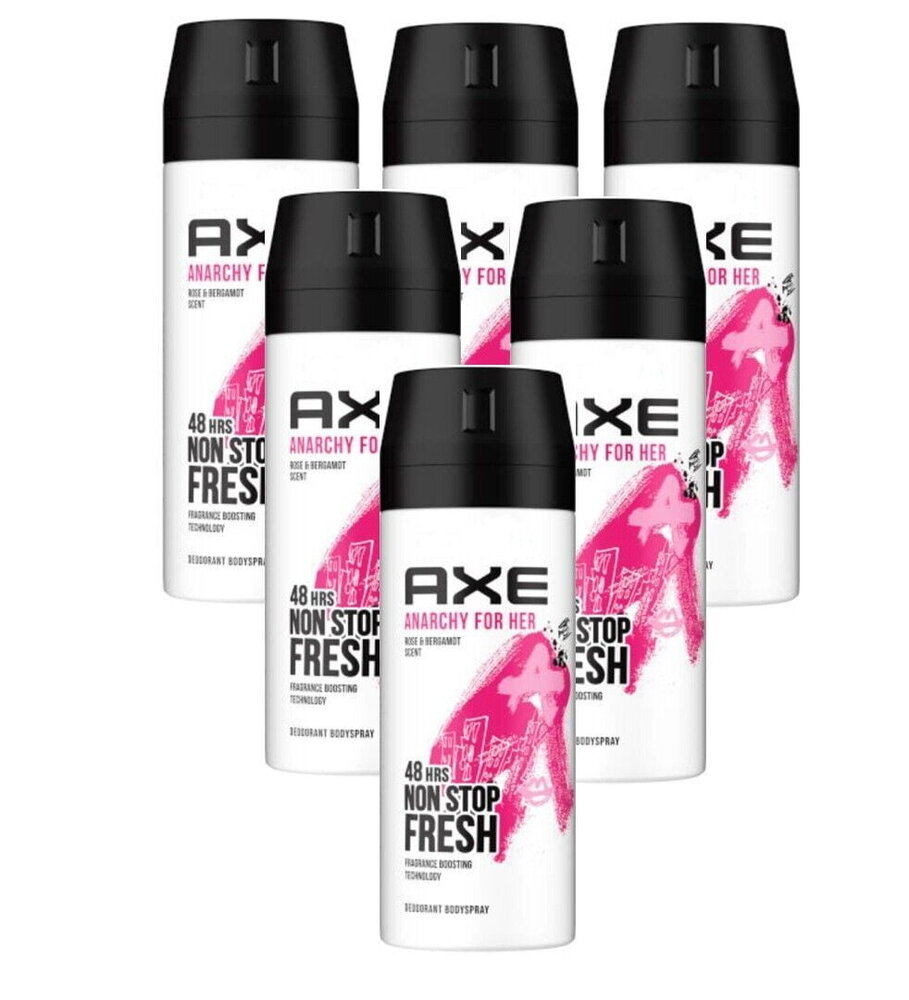 Axe Axe Deospray Bodyspray Anarchy For Her 150ML - 6 pack Axe Axe Deospray Bodyspray Anarchy For Her 150ML - 6 pack