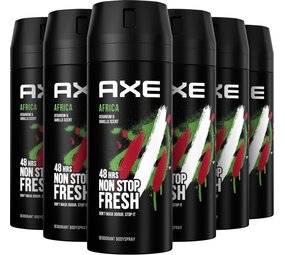 Axe Axe DEOSPRAY Bodyspray AFRICA 150ML - 6 pack Axe Axe DEOSPRAY Bodyspray AFRICA 150ML - 6 pack