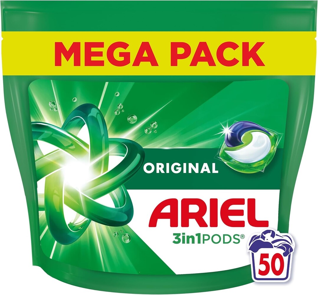 Ariel Ariel 3-in-1 Pods - 50 Original, krachtige wascapsules voor stralend schone was