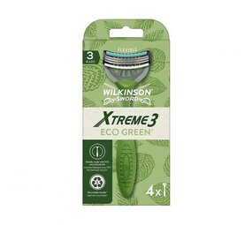 Wilkinson Wilkinson WEGWERPMESJES XTREME3 MEN ECO GREEN - 4st Wilkinson Wilkinson WEGWERPMESJES XTREME3 MEN ECO GREEN - 4st