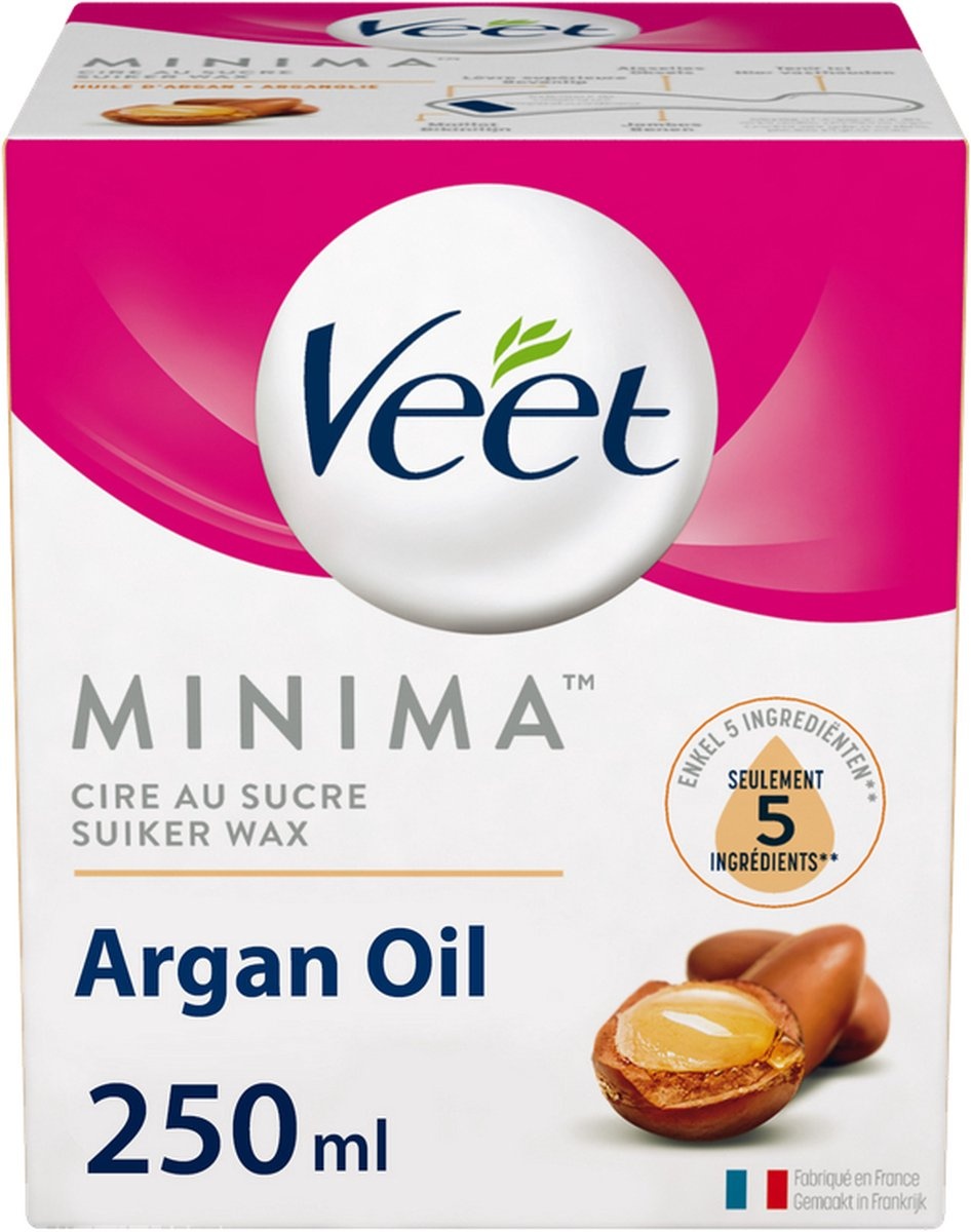 Veet Veet VEET MINIMA PURE ONTHARINGSWAX ARGANOLIE - 250ML afbeelding