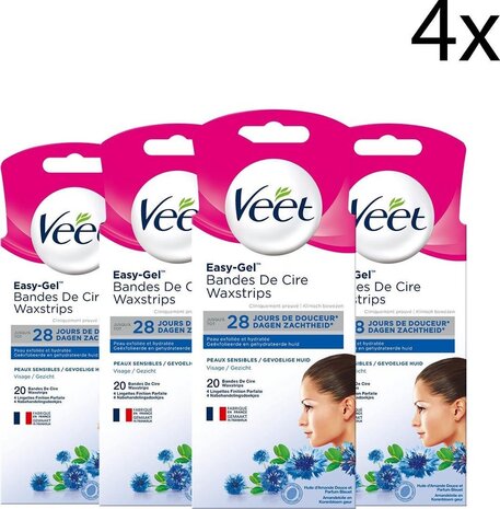 Veet Veet MINIMA PURE Ontharingsstrips Gezicht Hypoallergene - 20st Veet Veet MINIMA PURE Ontharingsstrips Gezicht Hypoallergene - 20st