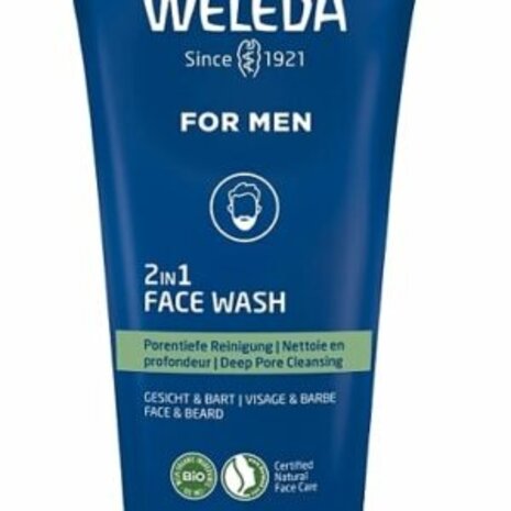 Weleda Weleda 2 in 1 Reinigingsgel Gezicht&Baard - 100ml voor een frisse huid Weleda Weleda 2 in 1 Reinigingsgel Gezicht&Baard - 100ml voor een frisse huid