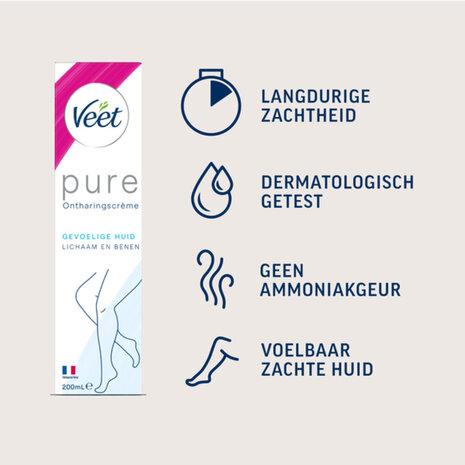 Veet Veet Ontharingscreme Gevoelige Huid - 200ml - Minima Pure