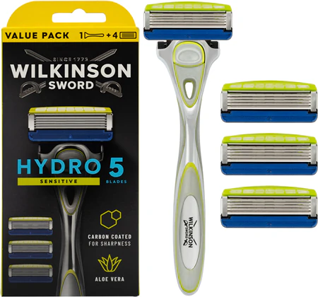 Wilkinson Wilkinson Sword Hydro 5 Sensitive Scheerhouder + 4 scheermesjes