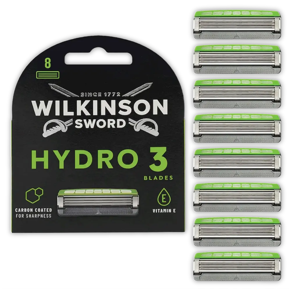 Wilkinson Wilkinson Sword Hydro 3 Navulmesjes — 8 Stuks Wilkinson Wilkinson Sword Hydro 3 Navulmesjes — 8 Stuks