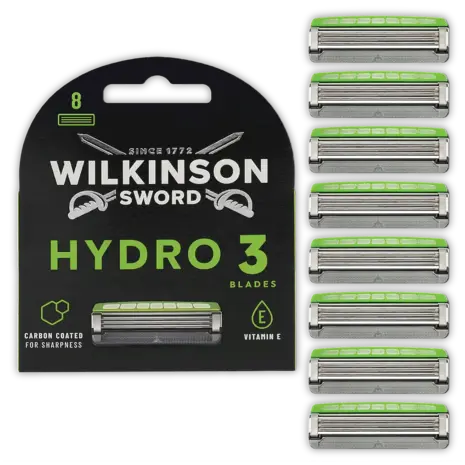 Wilkinson Wilkinson Sword Hydro 3 Navulmesjes — 8 Stuks Wilkinson Wilkinson Sword Hydro 3 Navulmesjes — 8 Stuks
