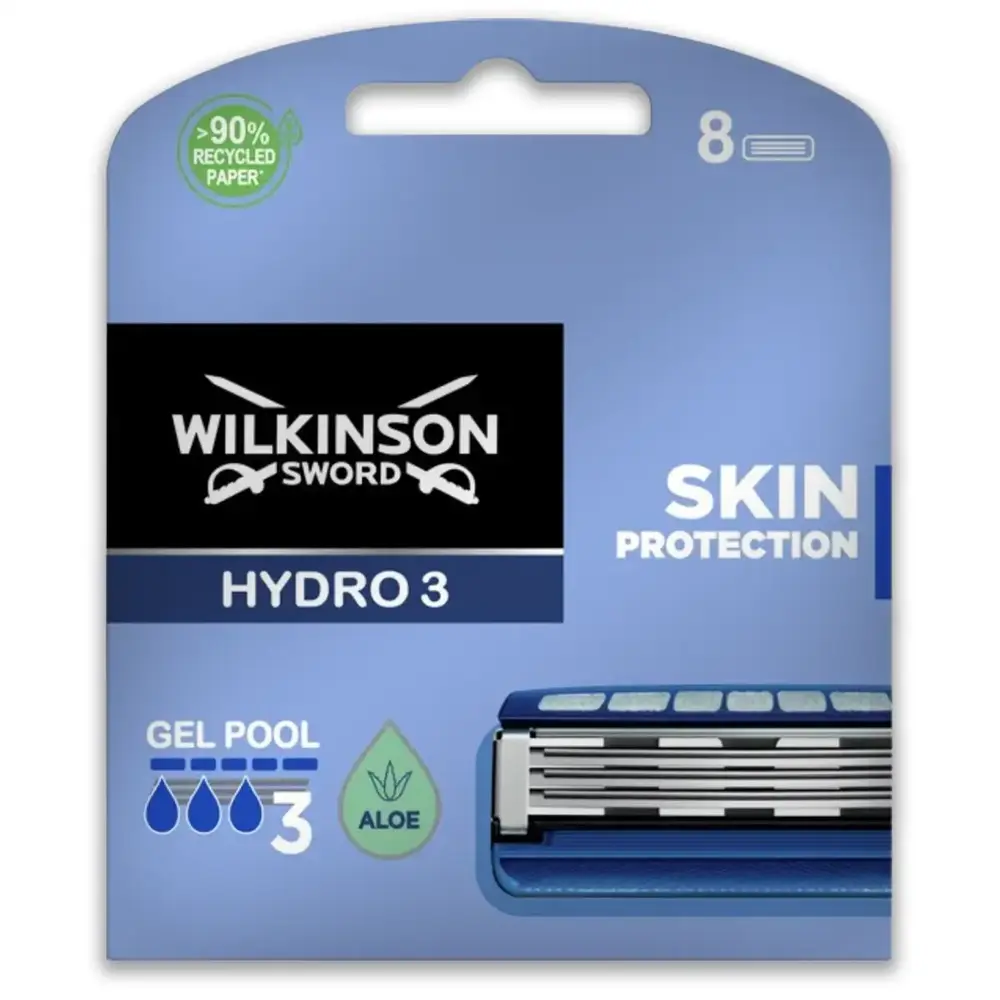 Wilkinson Wilkinson Sword Hydro 3 Navulmesjes — 8 Stuks Wilkinson Wilkinson Sword Hydro 3 Navulmesjes — 8 Stuks