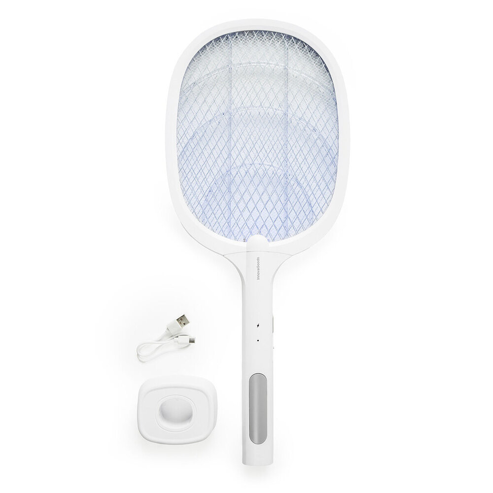 Huismerk Elektrische 2-in-1 Vliegenmepper & Insectenracket met UV-licht — Elecfly Huismerk Elektrische 2-in-1 Vliegenmepper & Insectenracket met UV-licht — Elecfly