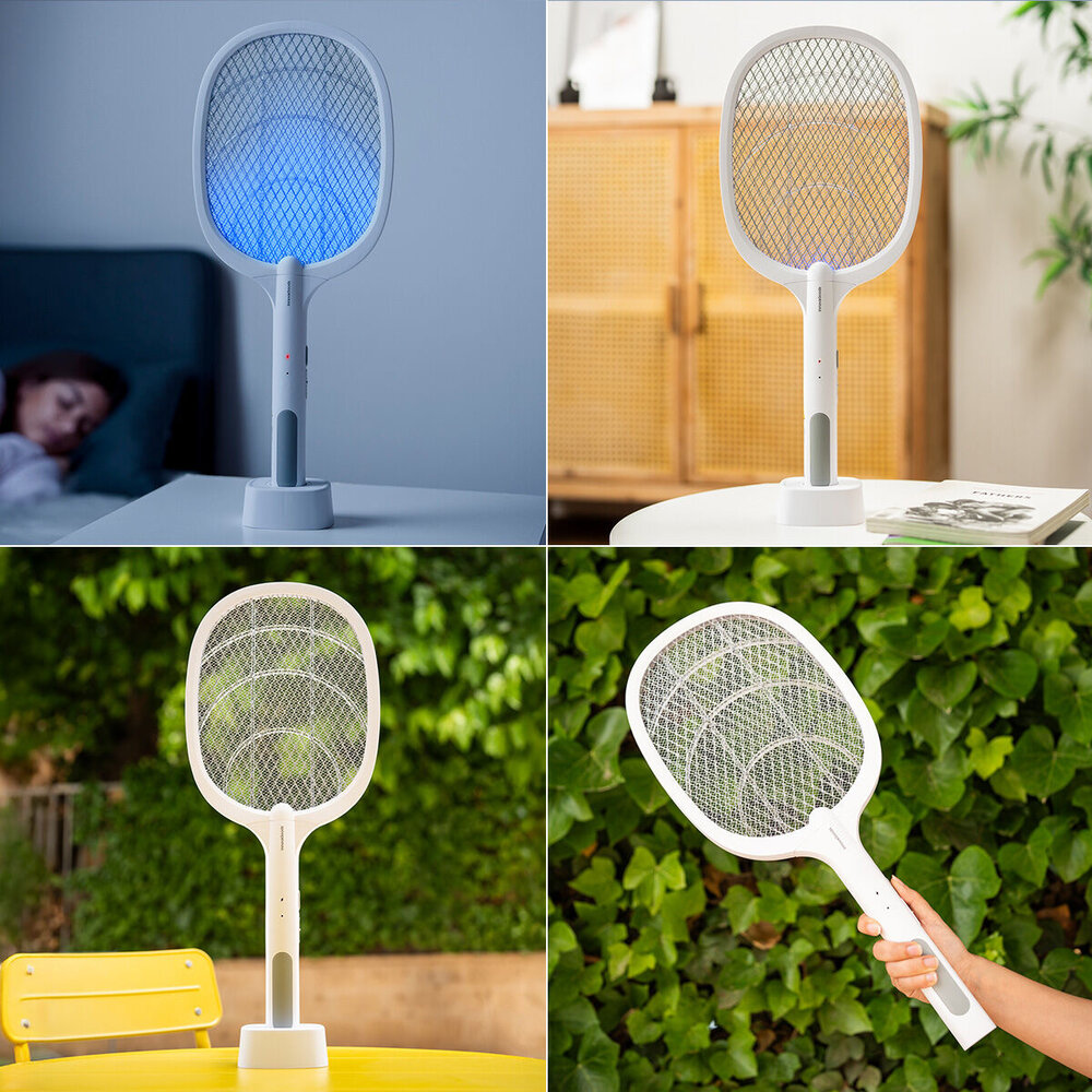 Huismerk Elektrische 2-in-1 Vliegenmepper & Insectenracket met UV-licht — Elecfly Huismerk Elektrische 2-in-1 Vliegenmepper & Insectenracket met UV-licht — Elecfly