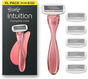 Wilkinson Wilkinson Sword Intuition Complete Care Razor + 6 complete care refill scheermesjes Wilkinson Wilkinson Sword Intuition Complete Care Razor + 6 complete care refill scheermesjes
