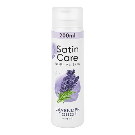 Gillette Gillette Satin Care Shaving Gel 200ml Normal Skin Lavender Touch