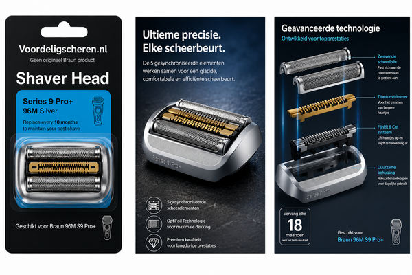 Huismerk Huismerk Universeel scheerblad voor de Braun 96M S9 Pro+ voor Series 9 Huismerk Huismerk Universeel scheerblad voor de Braun 96M S9 Pro+ voor Series 9