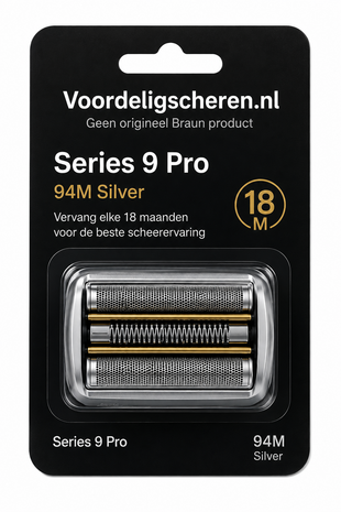 Huismerk Universele Scheerkop voor de Braun 94M Series 9 -zilver Huismerk Universele Scheerkop voor de Braun 94M Series 9 -zilver