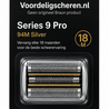 Huismerk Universele Scheerkop voor de Braun 94M Series 9 -zilver Huismerk Universele Scheerkop voor de Braun 94M Series 9 -zilver