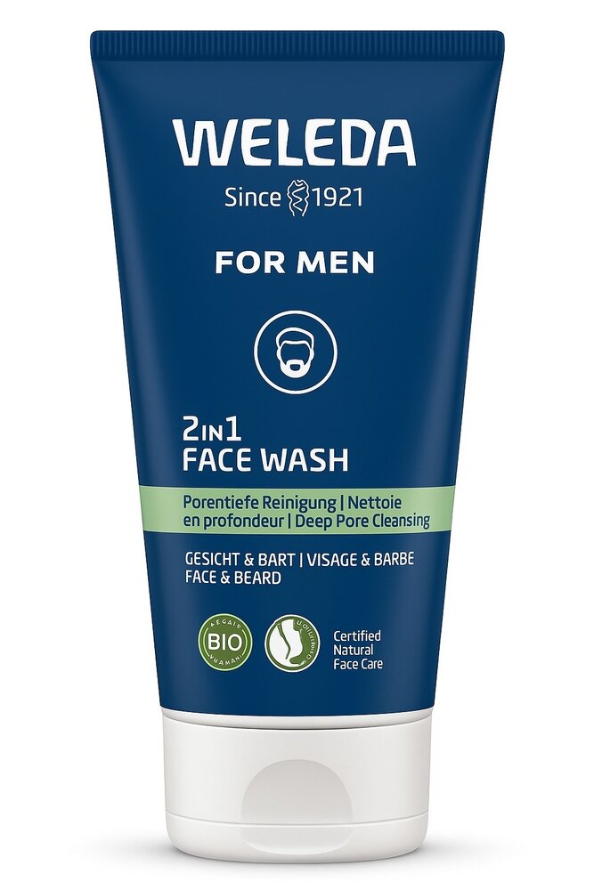 Weleda Weleda 2 in 1 Reinigingsgel Gezicht&Baard - 100ml voor een frisse huid Weleda Weleda 2 in 1 Reinigingsgel Gezicht&Baard - 100ml voor een frisse huid