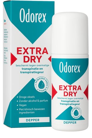 Odorex Odorex Anti Transpirant Depper - 50ml Extra Dry voor maximale bescherming Odorex Odorex Anti Transpirant Depper - 50ml Extra Dry voor maximale bescherming