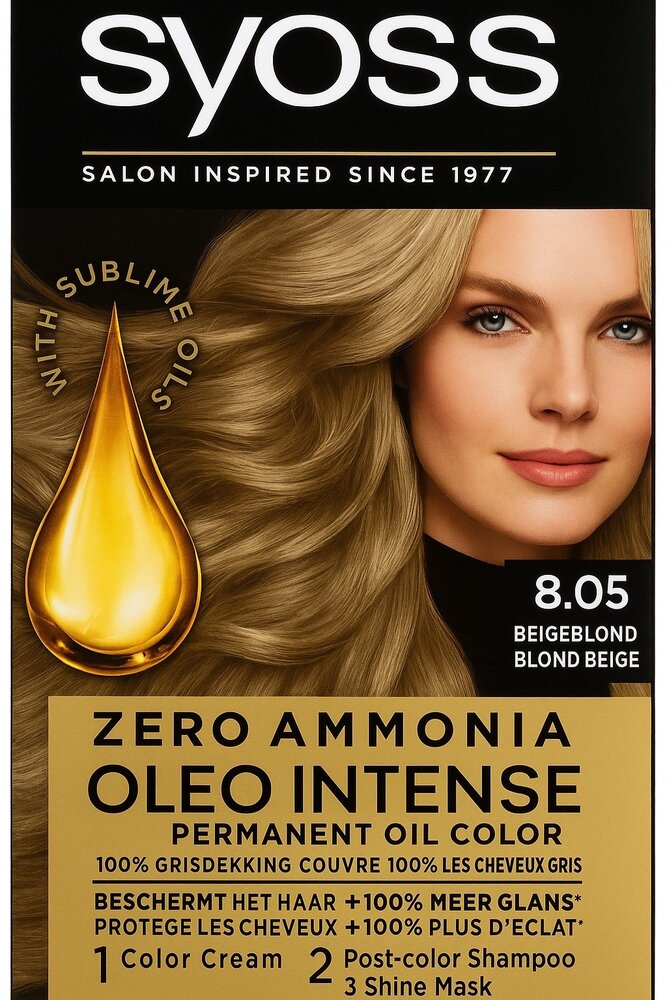 Syoss Syoss Color Oleo Intense Nr. 8-05 Beige Blond - Haarverf