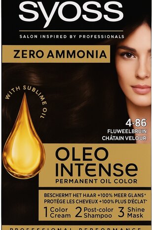 Syoss Syoss Color Oleo Intense Nr. 4-86 - Fluweelbruin Haarverf Syoss Syoss Color Oleo Intense Nr. 4-86 - Fluweelbruin Haarverf