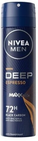 Nivea Nivea Deospray 150 ml - MEN Deep Black Carbon Espresso Nivea Nivea Deospray 150 ml - MEN Deep Black Carbon Espresso