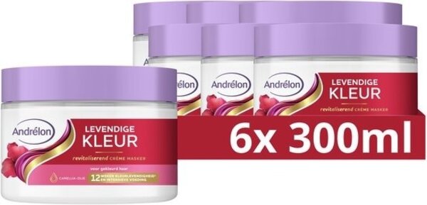 Andrelon Andrelon Haarmasker 300 ml (Pot) Levendige Kleur voor gekleurd haar Andrelon Andrelon Haarmasker 300 ml (Pot) Levendige Kleur voor gekleurd haar