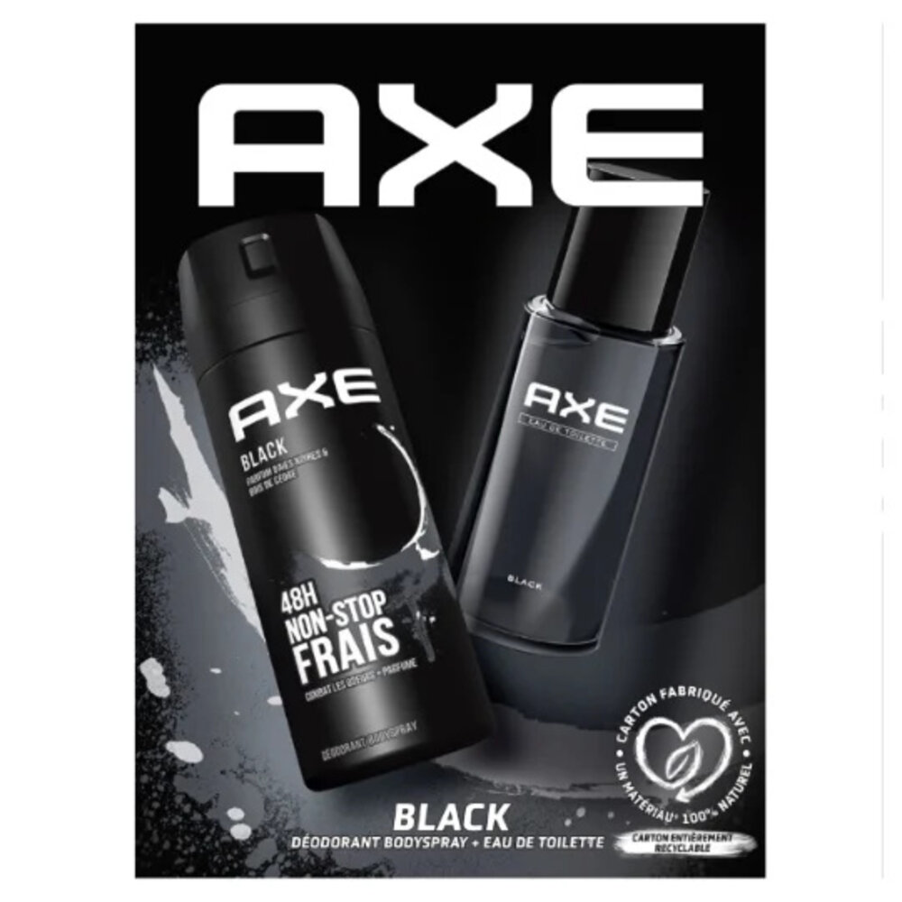 Axe Axe Geschenkset Black Eau de Toilette 100 ml + Deospray 150ml Axe Axe Geschenkset Black Eau de Toilette 100 ml + Deospray 150ml
