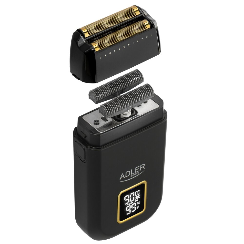 Adler Adler AD 2947 Foil Barber Shaver - Dual Head, Titanium Foil, 3 Speeds, LCD, USB-C Adler Adler AD 2947 Foil Barber Shaver - Dual Head, Titanium Foil, 3 Speeds, LCD, USB-C