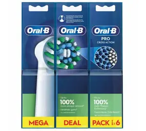 Oral B Oral-B Opzetborstels 6pcs Pro Cross Action Oral B Oral-B Opzetborstels 6pcs Pro Cross Action