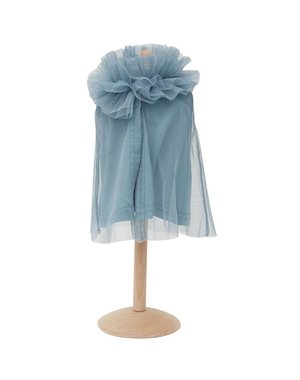 Tule cape voor de pop blauw 45cm
