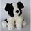 Zittende Border Collie zwart/wit 30cm