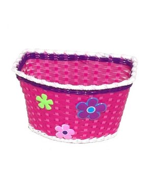  Fietsmand voor kinderfiets roze