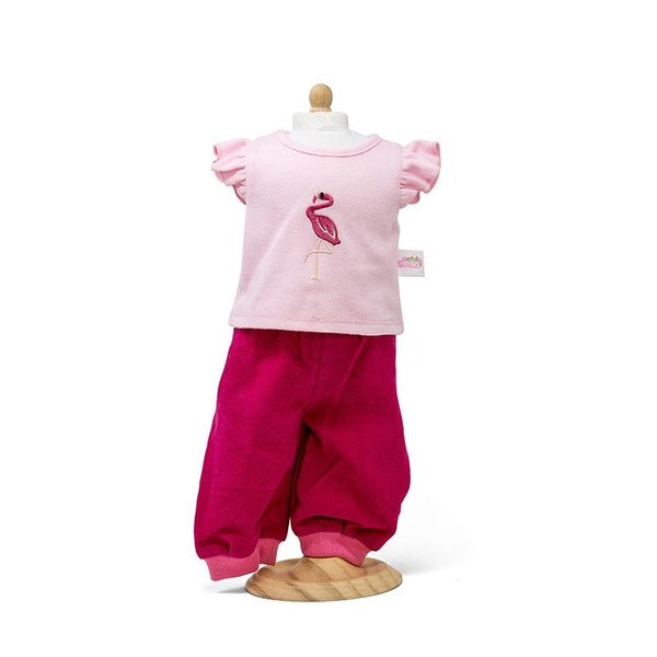 Corduroy broek met roze t-shirt 42-46cm