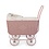 Poppenwagen Retro Rotan roze