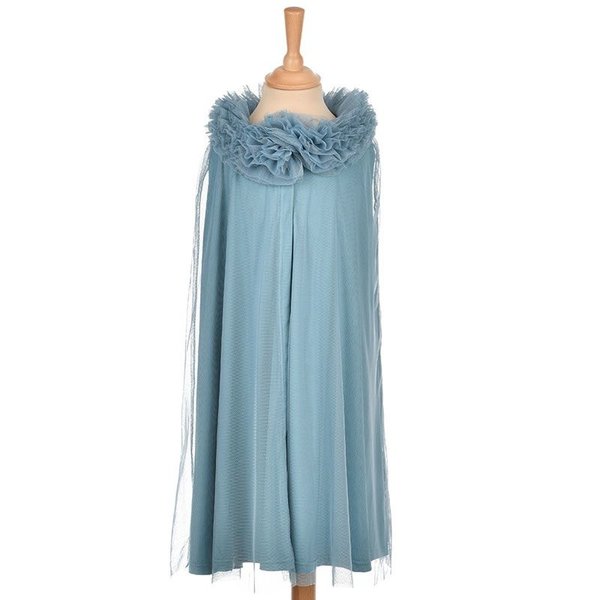 Tule cape blauw 6-8 jaar