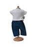  Broek met T-shirt blauw/wit 29-32cm