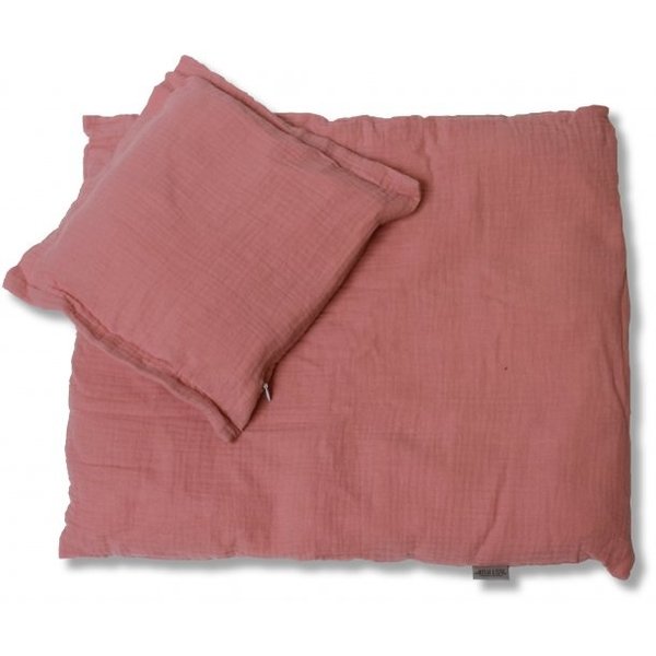 Bedset dusty roze 50cm