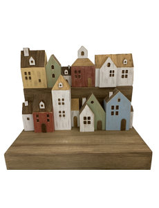 Papoose Toys Town Houses/10pc