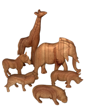 Papoose Toys African Animals Natural/6 pieces