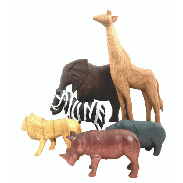 Papoose Toys Africa Wood Animals/6