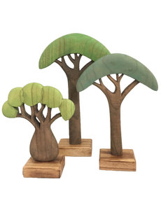 Papoose Toys African Trees Coloured/3pc